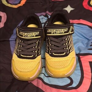 Skechers Kids S-Lights Yellow Shoes